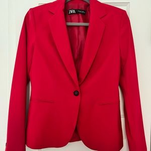 ･*｡:*･゜ﾟ･* Zara Red Fitted Suit Jacket ･* .｡.:*･゜ﾟ･